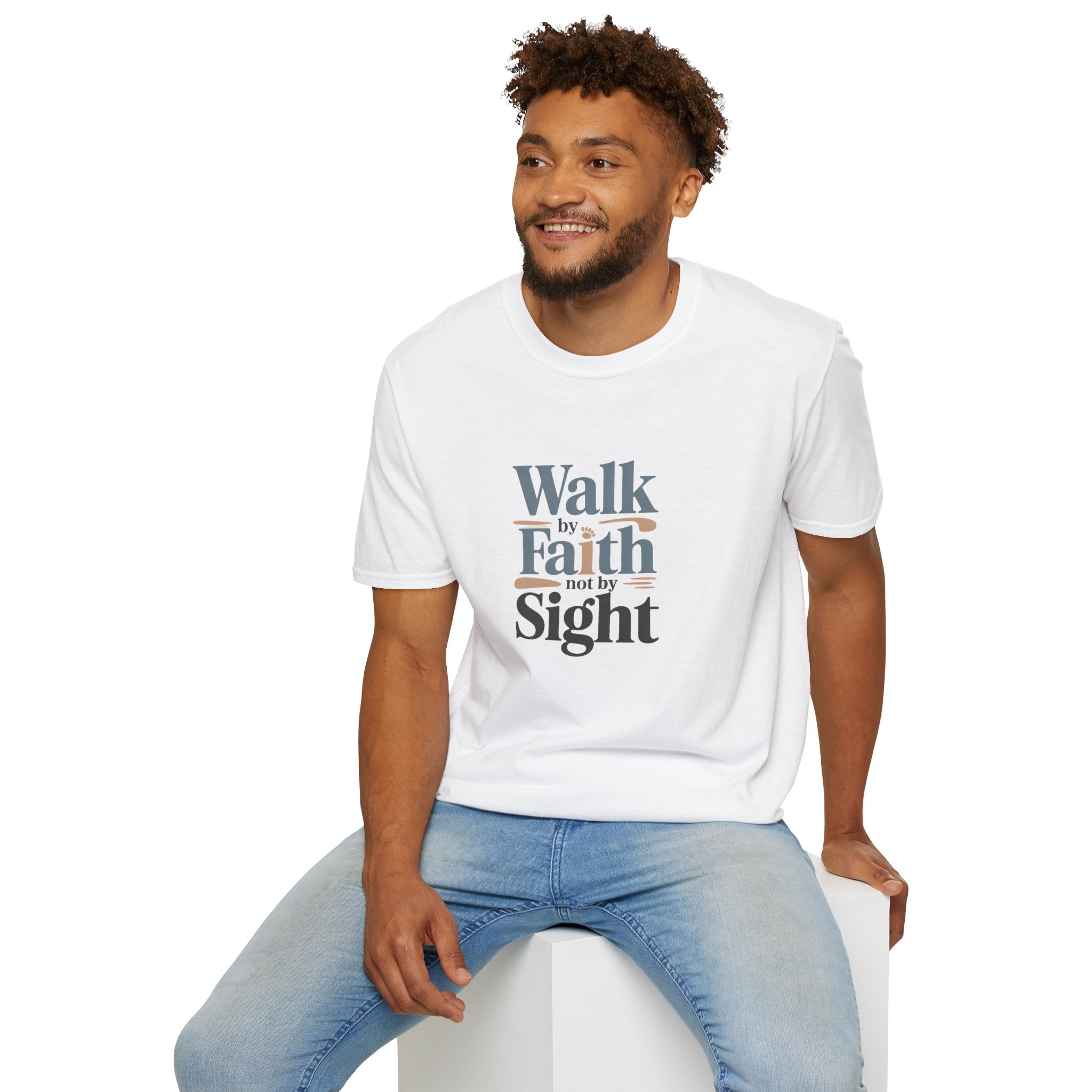 T-Shirt — "Walk by Faith Not by Sight" Inspirational Christian Tee