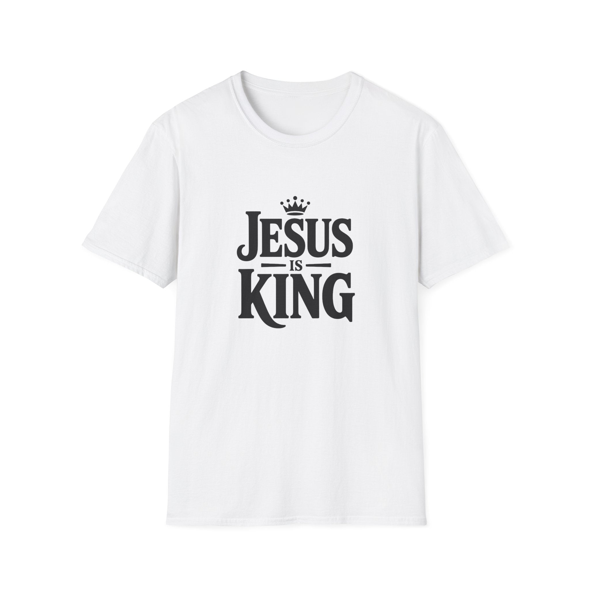 Jesus Is King T-Shirt — Christian Faith Tee with Crown Graphic
