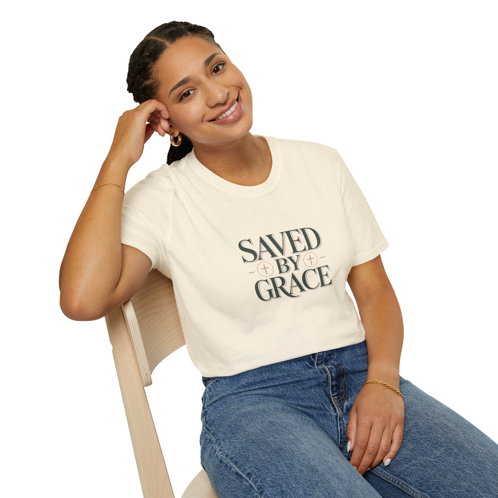 Saved By Grace T-Shirt — Christian Faith Tee (Inspirational Scripture Gift)