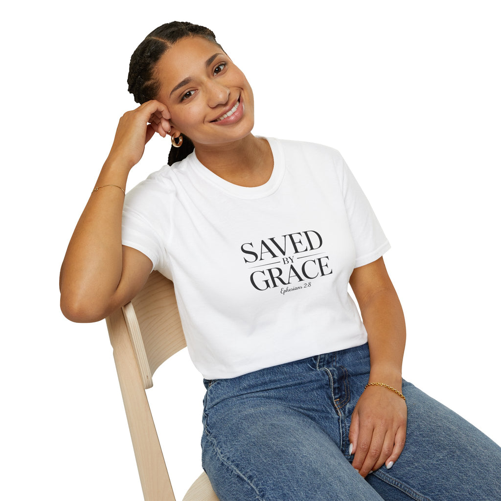 Saved by Grace T-Shirt — Christian Faith Tee (Ephesians 2:8)