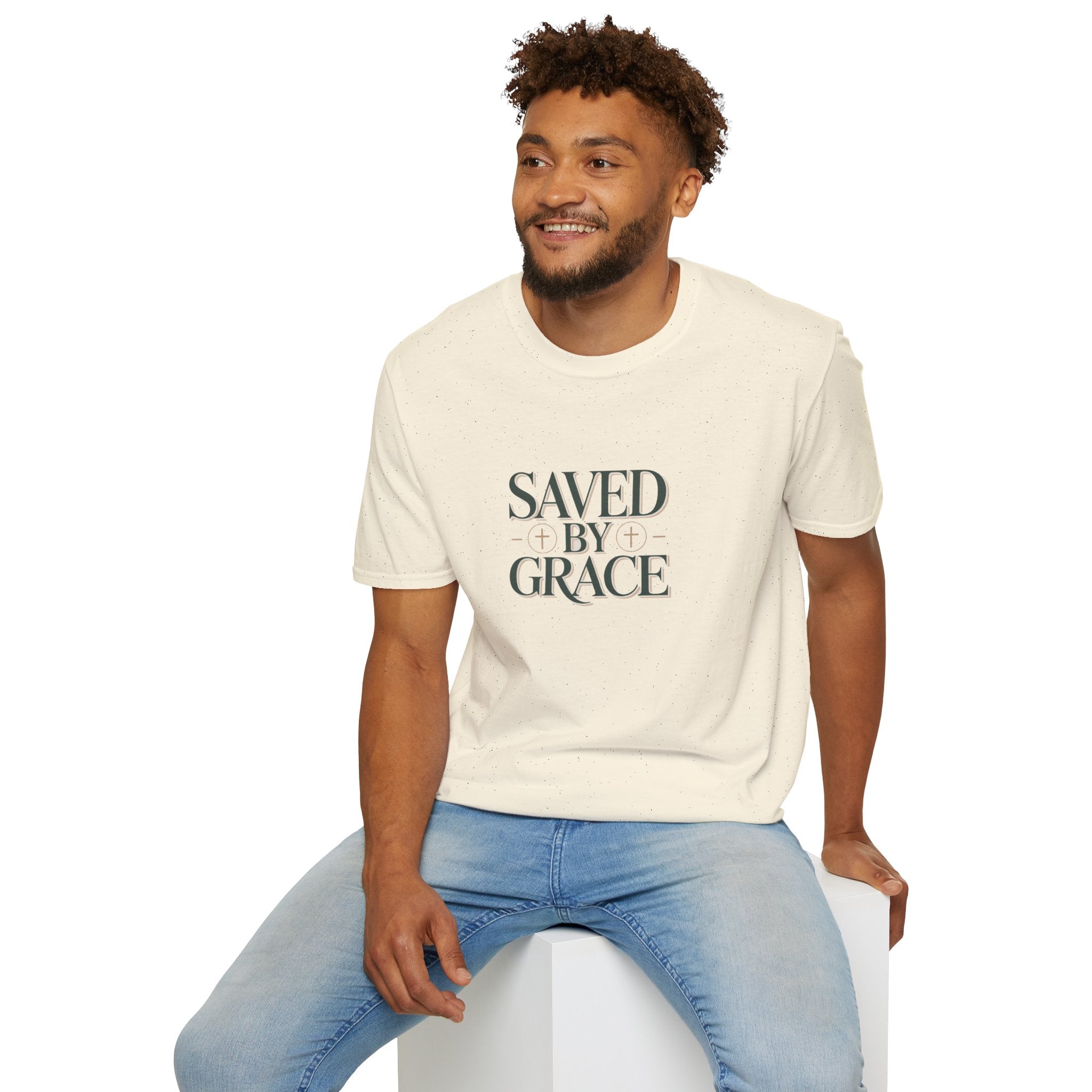 Saved By Grace T-Shirt — Christian Faith Tee (Inspirational Scripture Gift)