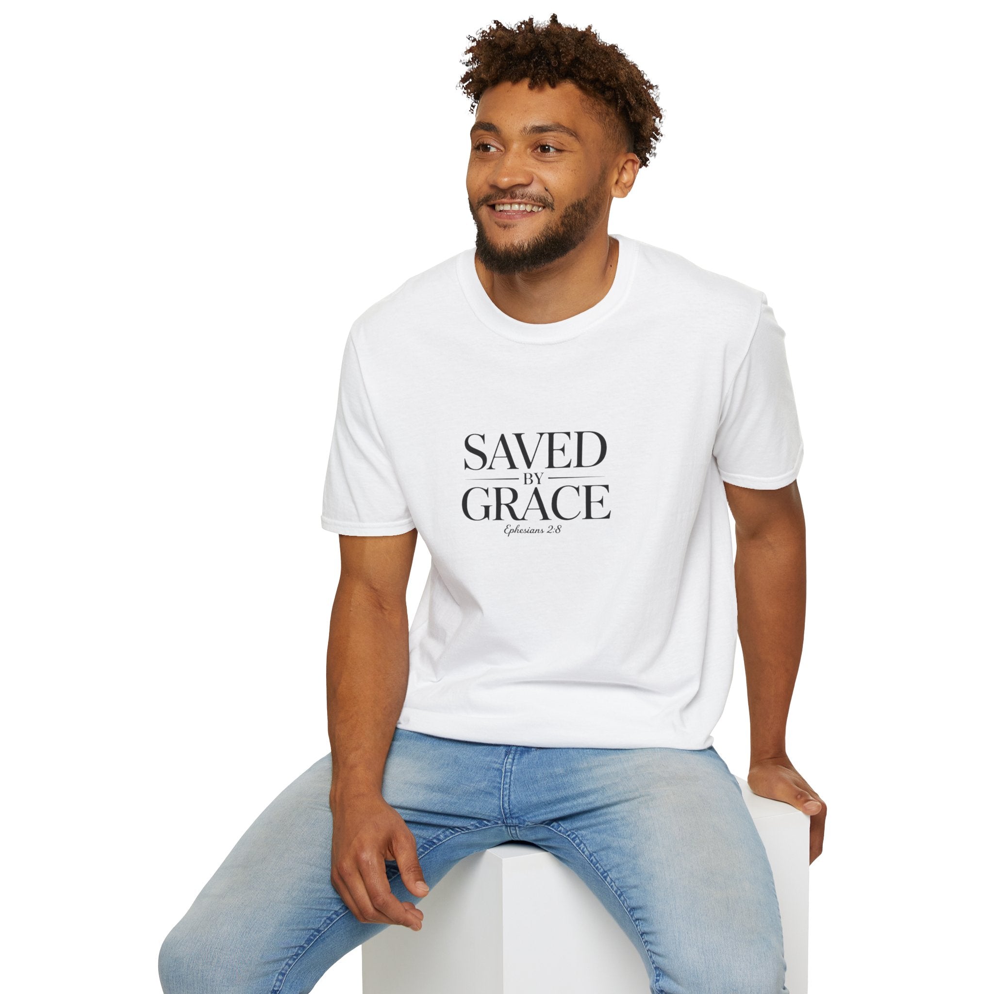 Saved by Grace T-Shirt — Christian Faith Tee (Ephesians 2:8)