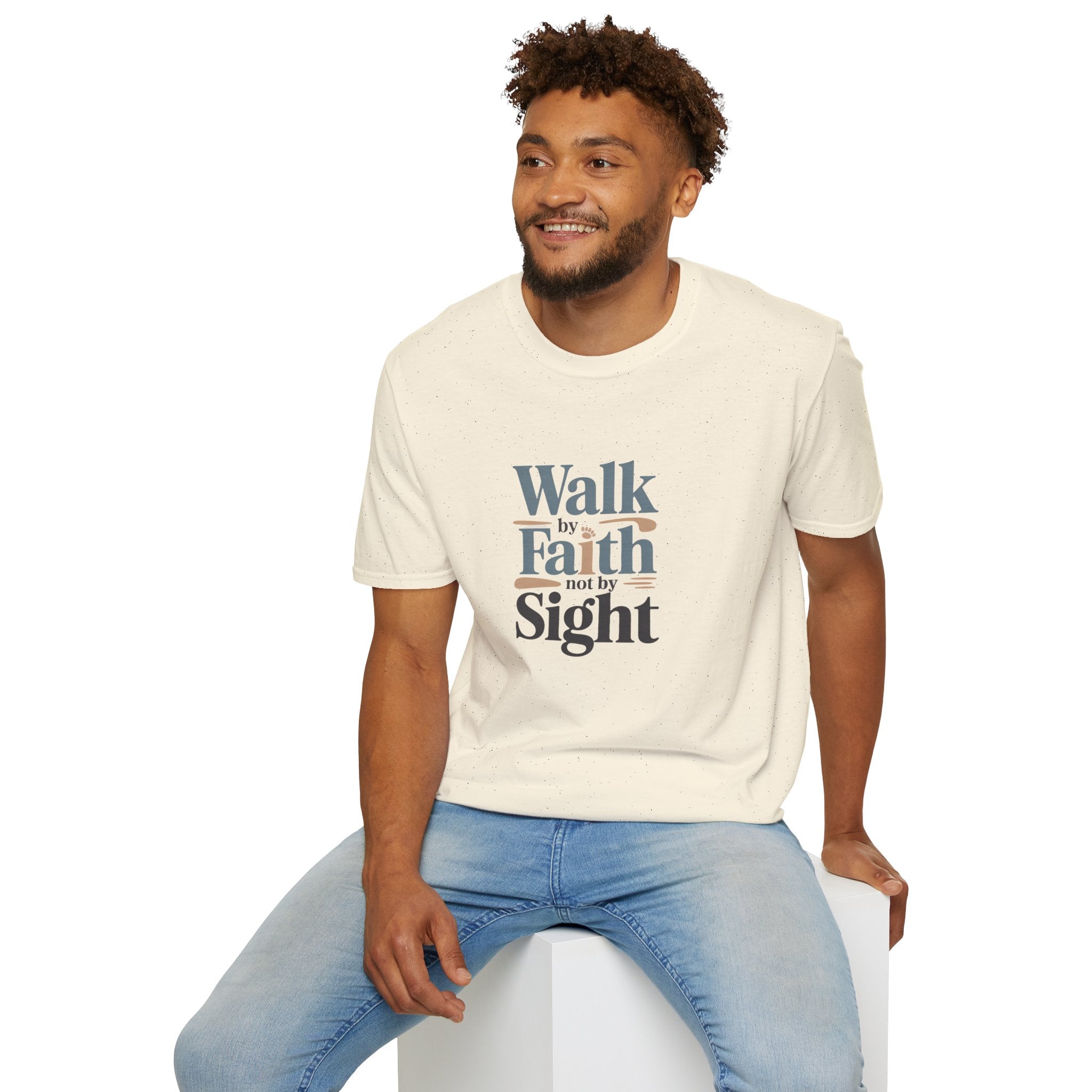 T-Shirt — "Walk by Faith Not by Sight" Inspirational Christian Tee