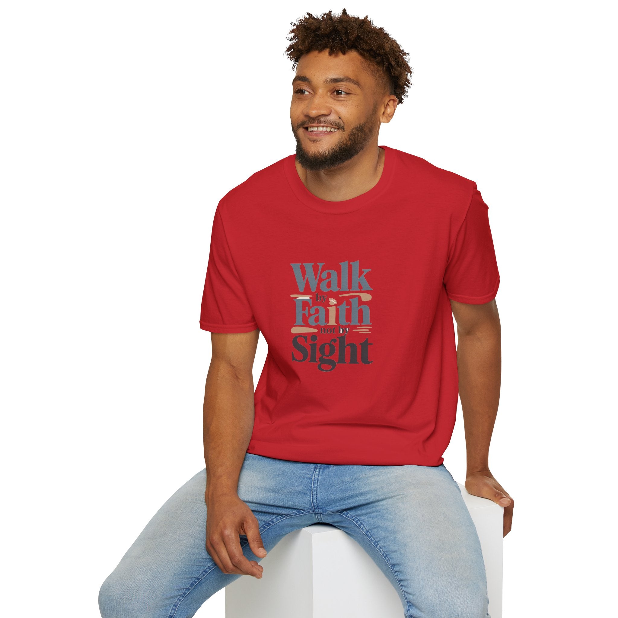 T-Shirt — "Walk by Faith Not by Sight" Inspirational Christian Tee