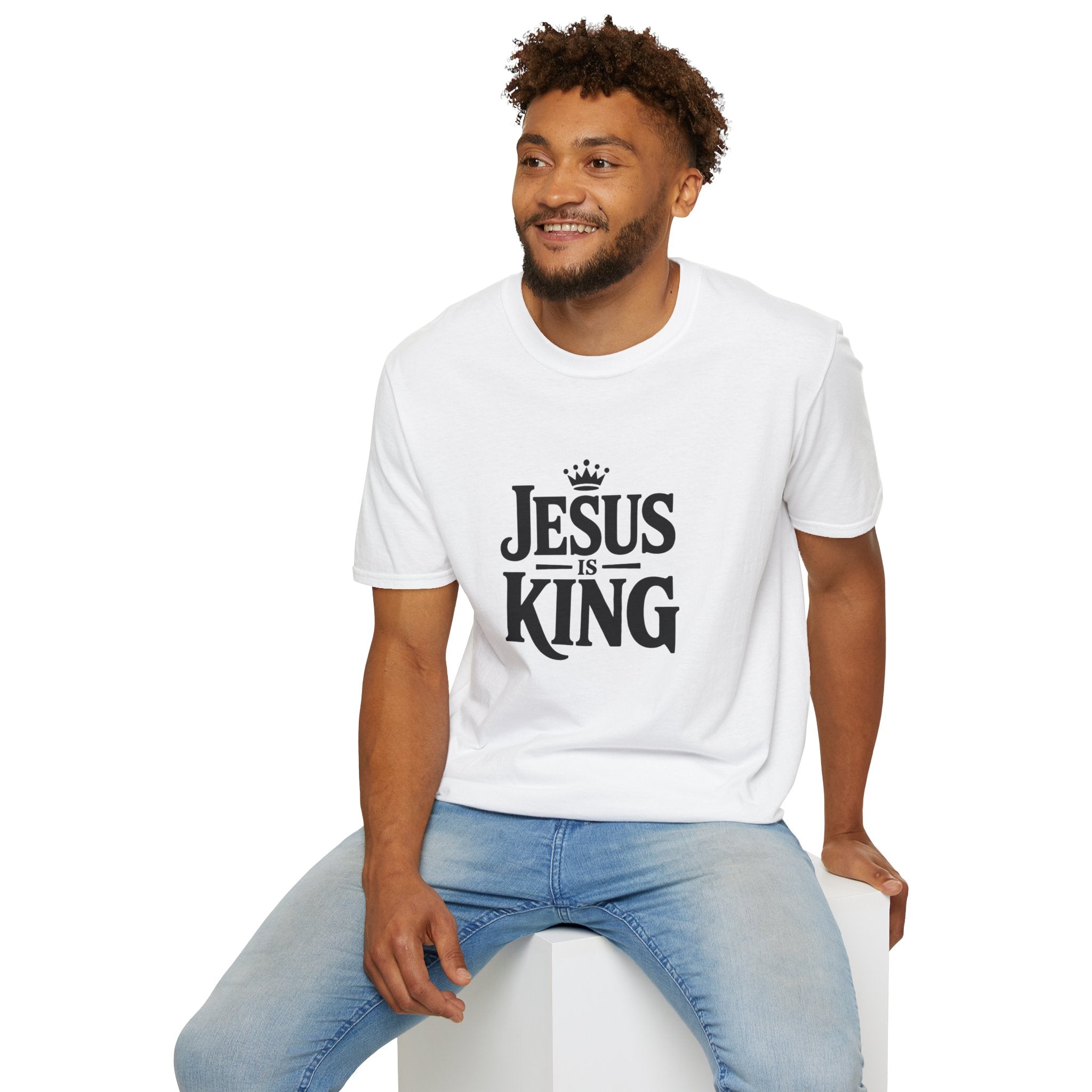 Jesus Is King T-Shirt — Christian Faith Tee with Crown Graphic