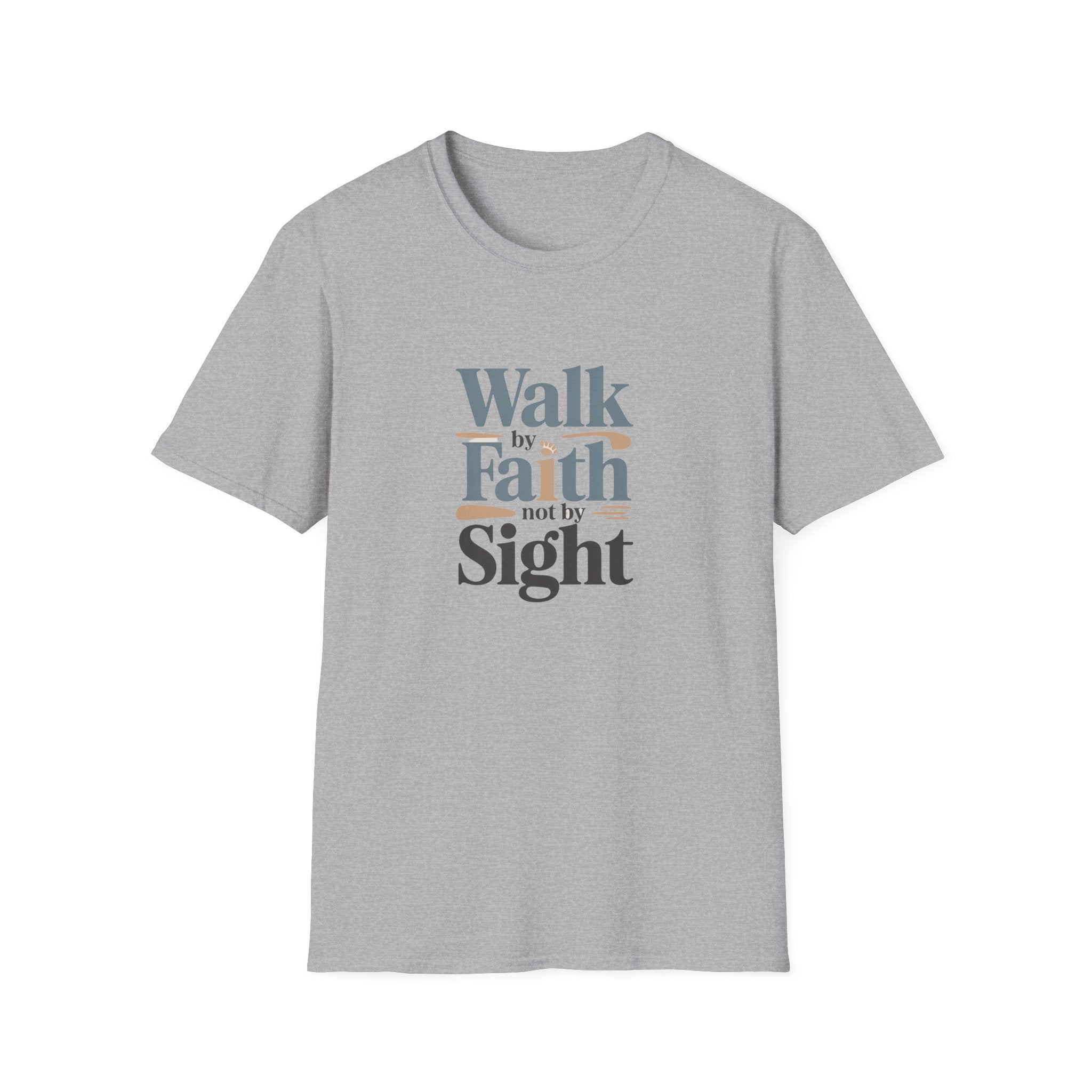 T-Shirt — "Walk by Faith Not by Sight" Inspirational Christian Tee