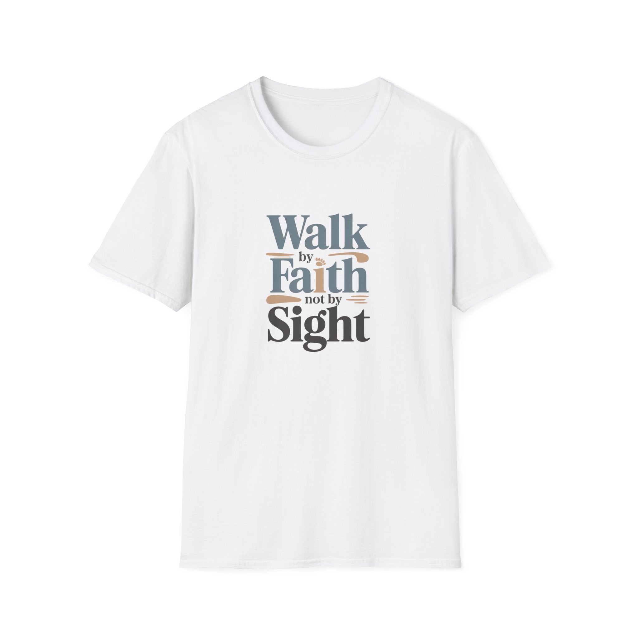 T-Shirt — "Walk by Faith Not by Sight" Inspirational Christian Tee