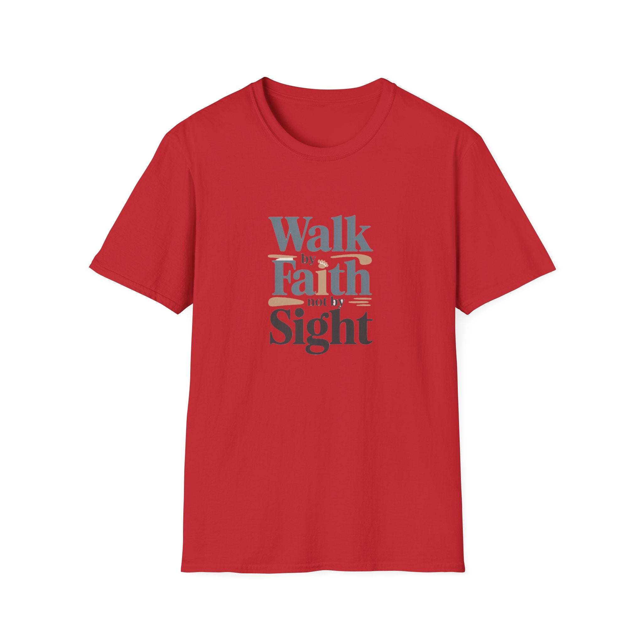 T-Shirt — "Walk by Faith Not by Sight" Inspirational Christian Tee